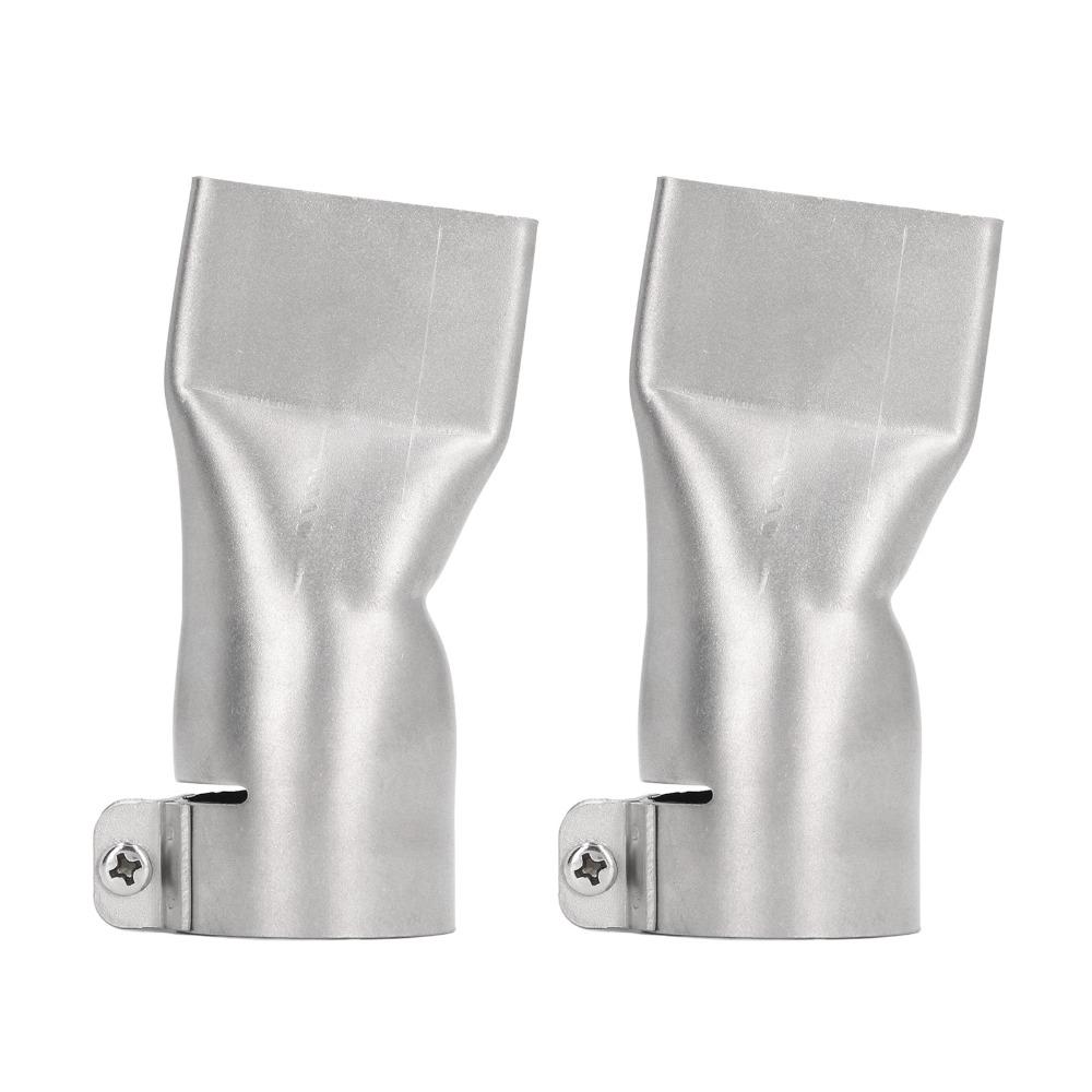 2Pcs Stainless Steel Welding Nozzle 40mm Tubular Hot Air Tool Nozzle Flat Mouth Plastic Welding Nozzle Welding PP PVC Plastic
