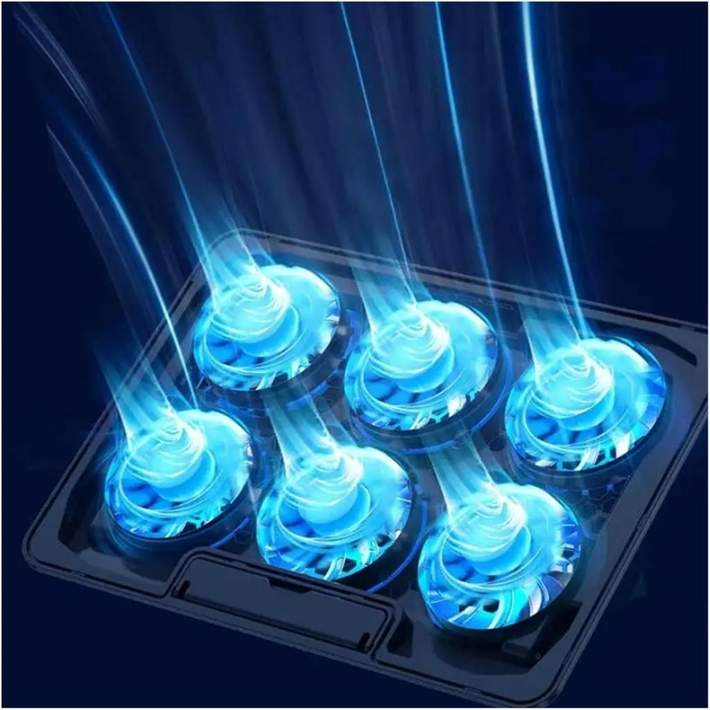 Laptops Cooling Fan Gaming Laptop Cooler for 13-17 Inch 6 Fans USB Ports Large Size Stand