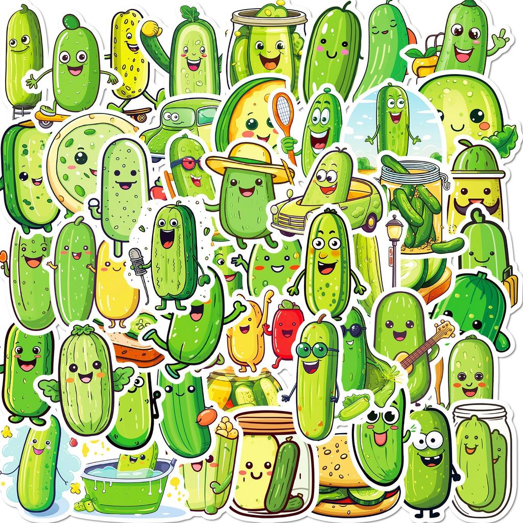 51 Sour Cucumber Pickle Decals Sour Cucumber Doodle Mobile Phone Decals Premium Durable Quality Useful Practical