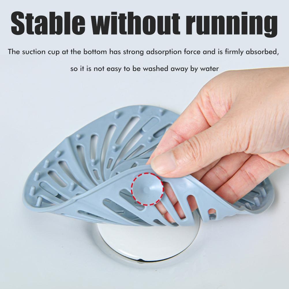 Hair Drain Catcher Shower Drain Cover Hair Stopper with Suction Cup  for Bathroom Bathtub Kitchen