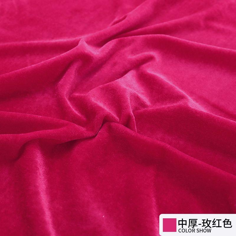 1.6M/2M Wide Golden Velvet Fabric Thick Soft Velvet Fabric for Curtains, Tablecloths, Stage Drapes, and DIY Decorations