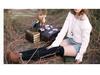 Extra Long Cable Knit Over-the-Knee Leg Warmers with Pom Pom