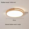 Nordic Simple Solid Wood Ceiling Lamp Modern Fashion Aisle Lamp Circular Three Color LED Lamp Ultra Thin Study Bedroom Lamp