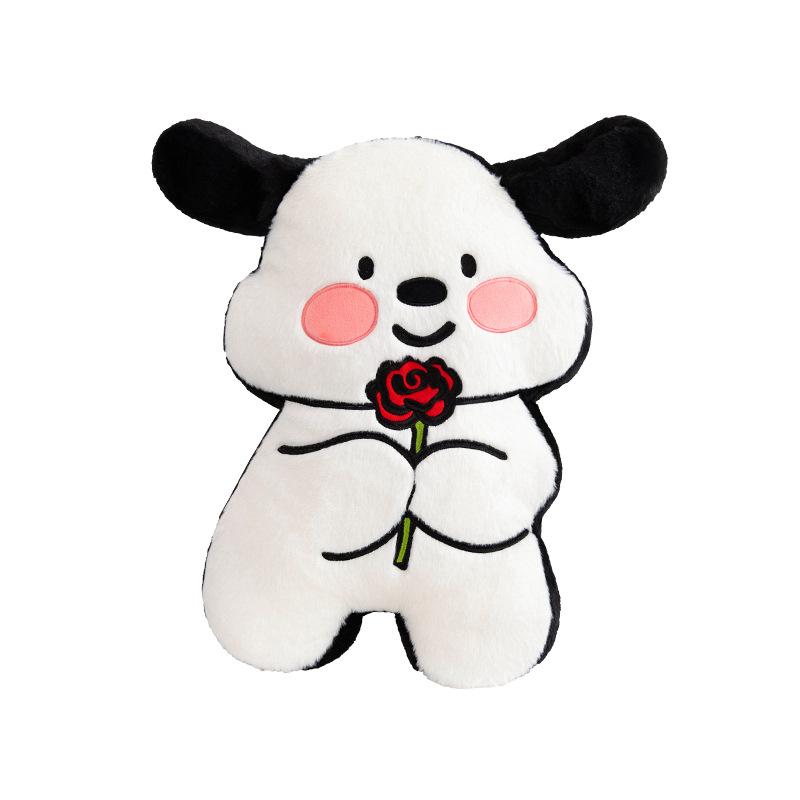 Valentine's Day Original Flowers Puppy Pillow Doll Doll Cute Plush Toys Biye Pig Doll Cushion