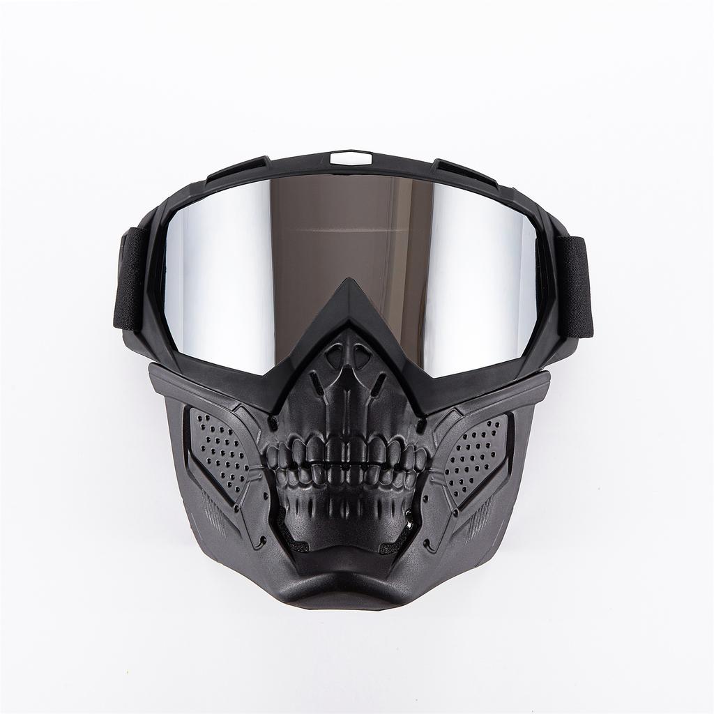 CS Tactical Skull Face Mask Motorcycle Off-Road Windproof Helmet Goggles Riding Glasses