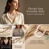 Urlaubsstil Weißes Muschel-Scheiben-Halskette für Damen Luxuriöse Runde Muschel-Perlen-Schlüsselbein-Kette Minimalistischer Vielseitiger Schmuck