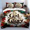 Religious Festive Bedding Set Bedding Duvet Cover Set Duvet Cover Pillowcases (1 * Duvet Cover 2 * Pillowcases, without duvet insert)