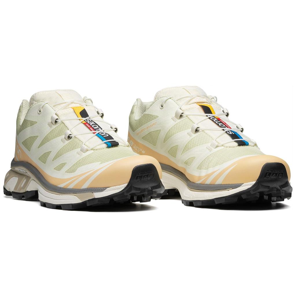 Salomon XT-6 Mesh TPU Round Toe Lace-Up Durable Breathable Low-Top Outdoor Functional Shoes Unisex Shoes Light-Green 472937