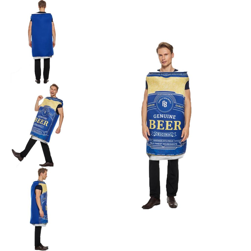 Halloween Beer Can Bodysuit With Printed Graphics Unisex Suit For Party Performances