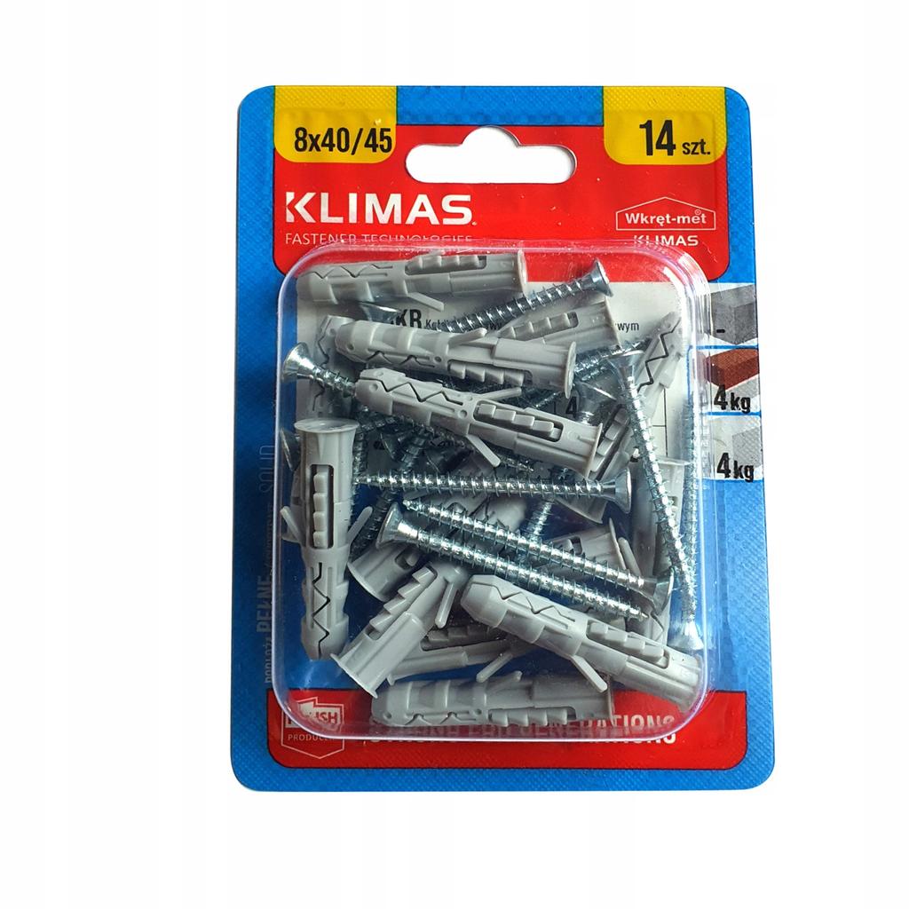 Klimas Wkręt-Met Expansion Plugs 8 X 45 14 Pcs