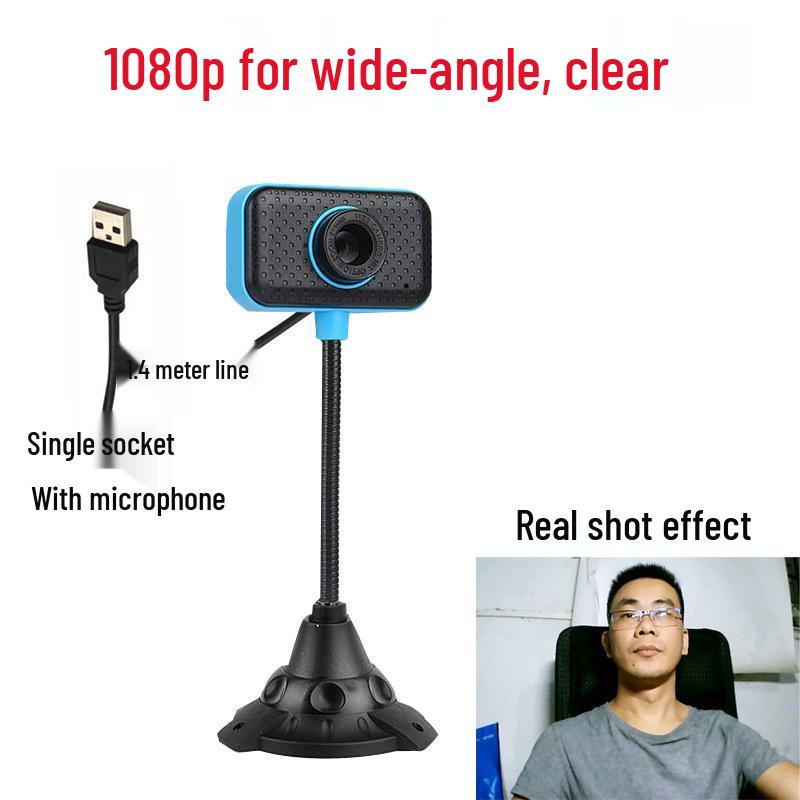 1080p HD Webcam with Built-In Microphone for Desktop & Laptop - Ideal for Online Classes, Exams, and Live Streaming