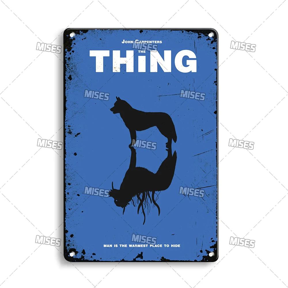 MISES Movie The Thing Metal Plaque Industrial Decor Metal Sign Vintage Metal Tin Sign Bar Home Metal Poster Old Decorative Plate