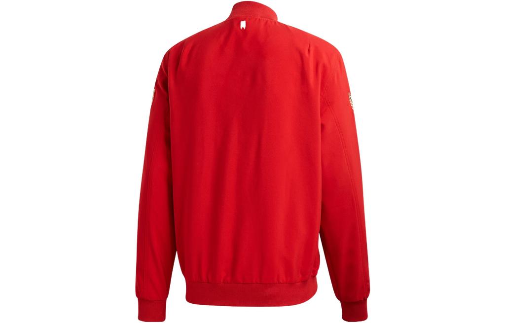 adidas MUFC Jackets Men's Red Baseball Collar Moderate Other GD4386