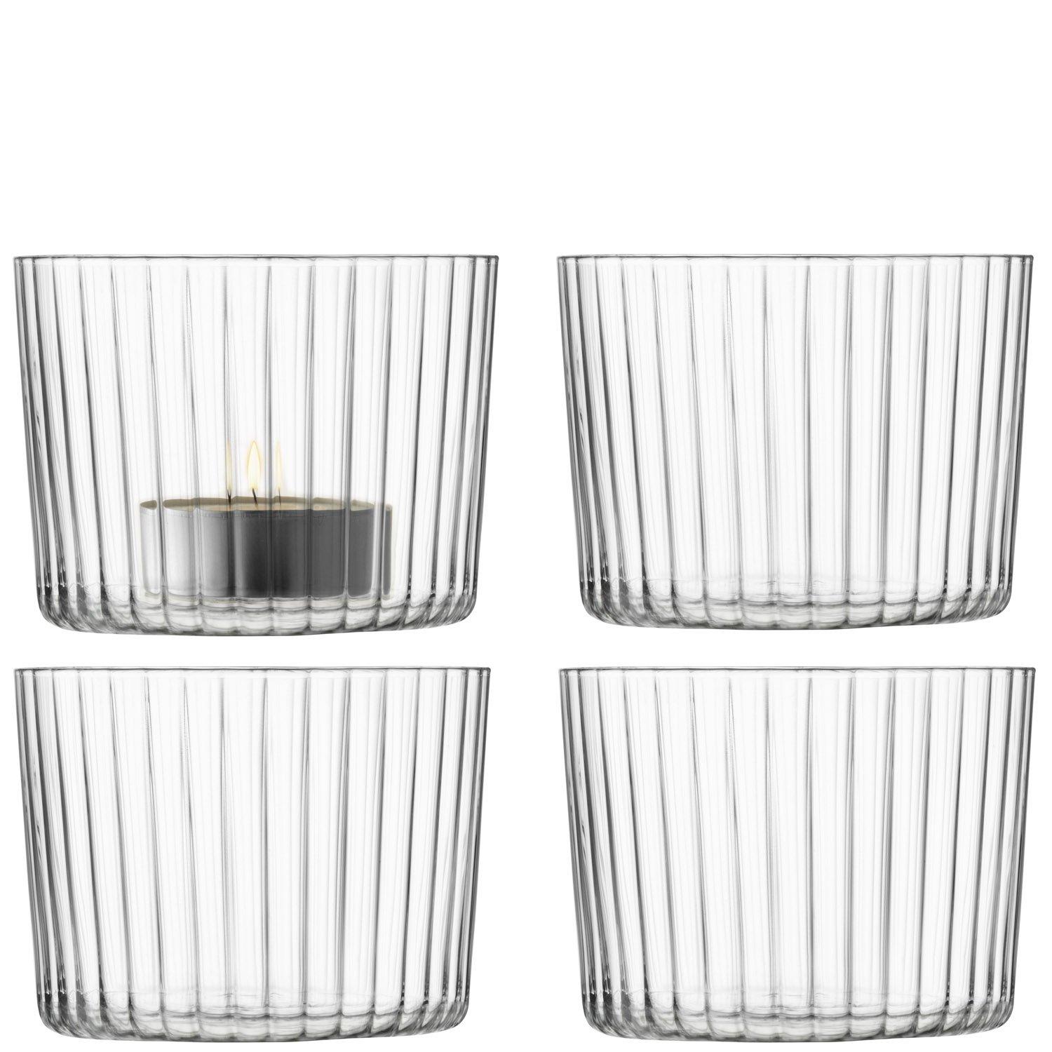 

LSA Tea Light Holder Clear Height 6cm GIO Set of 4 G060-07-304 чистый