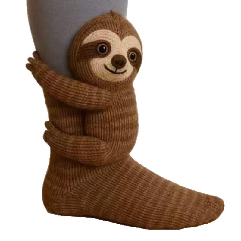 Gosedjur Virkade Strumpor: Varma Stickade Golvsockor för Män & Kvinnor
