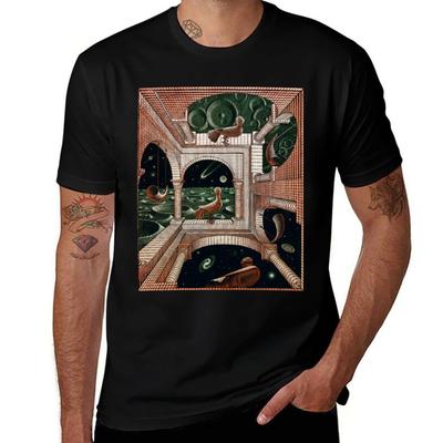 Another World Ii By M C Escher Tshirt Stylish Print Short Sleeve Tee