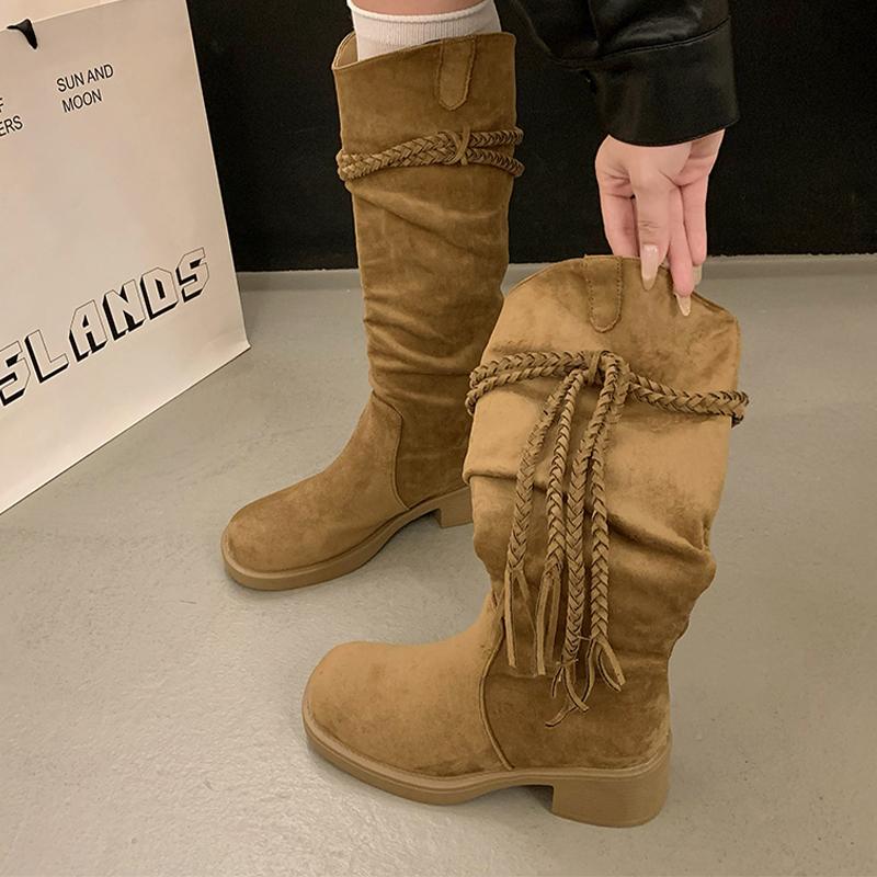 Fashion High Boots for Women Fashion Designer Heeled Shoes Elegant Woman Boots Winter 2025 New Luxury Dress Chelsea Botas Mujer Zapatos