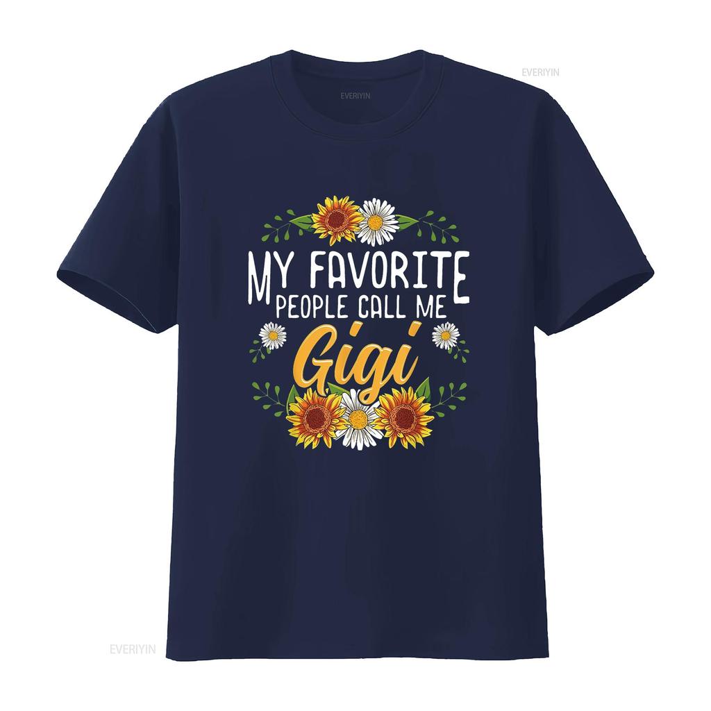Womens My Favorite People Call Me Gigi T Shirt Mothers Day s Black 2XL vintage Washed homme Soft graphic Slightly Unisex