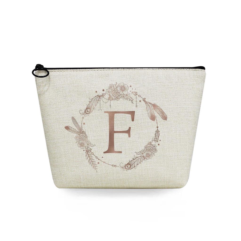Women Circular letter Print Cosmetic Bag Toiletries Organize Travel Storage Case 6751 KTB