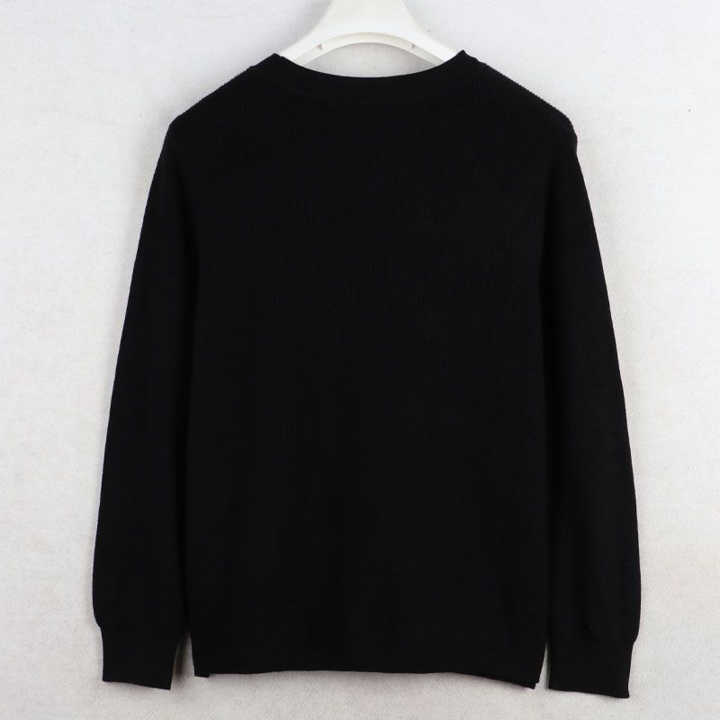 House Autumn and Winter New Arrival Export European and American Women's Clothing Cut Label round Neck Pullover Long Sleeve Sweater plus Size Knitwear