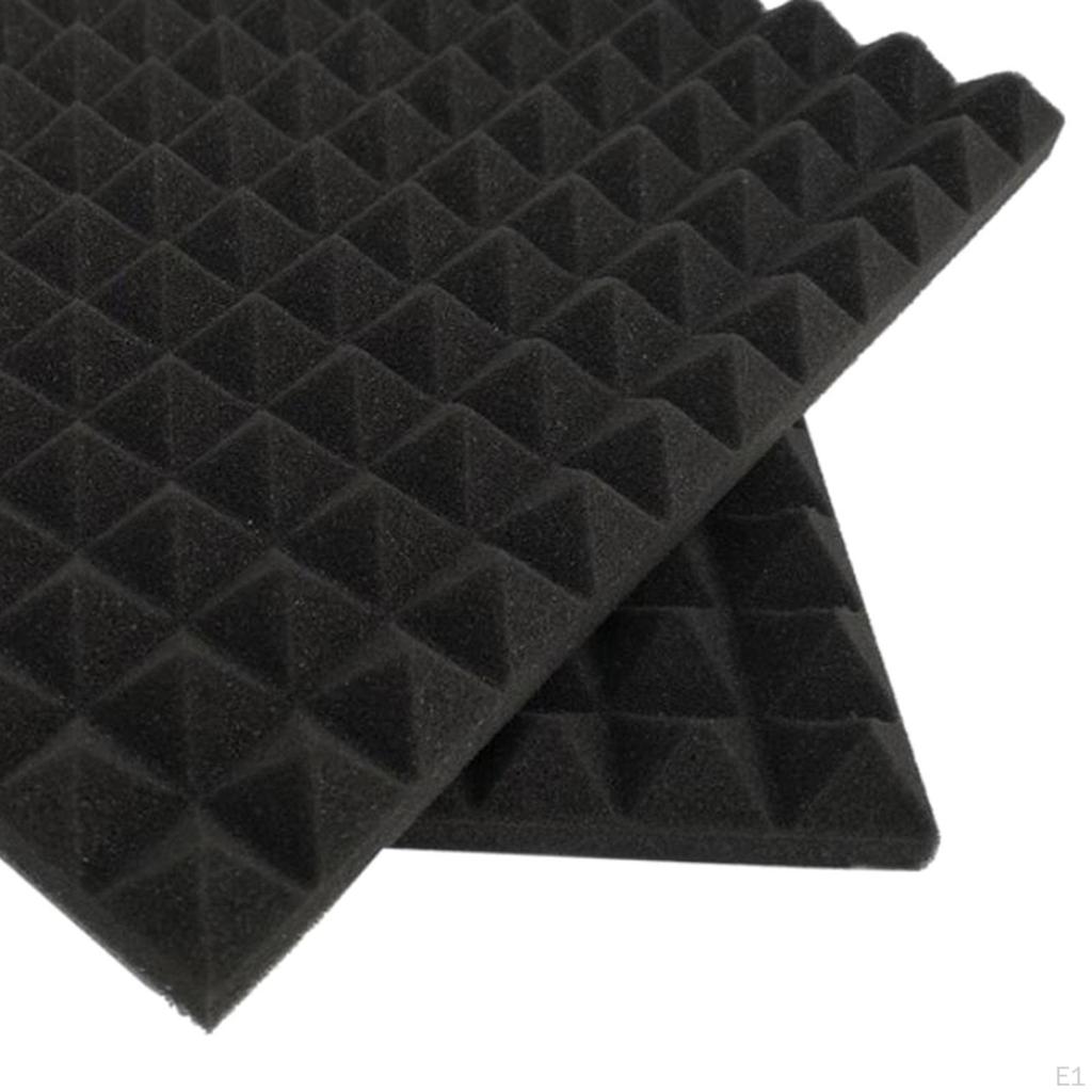 Pannelli in Schiuma, 30x30x2,5 cm Piastrelle Cuneiformi per Studio, Trattamento Acustico per Assorbimento Sonoro Parete