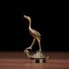 Alamă antică meditație Zen broască statuie ornament cupru animal sculptură tămâie arzător acasă birou decoratiuni ceai animale de companie