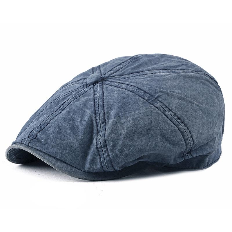 Unisex Vintage Cotton Duckbill Cap: Spring, Autumn & Winter Retro Solid Beret