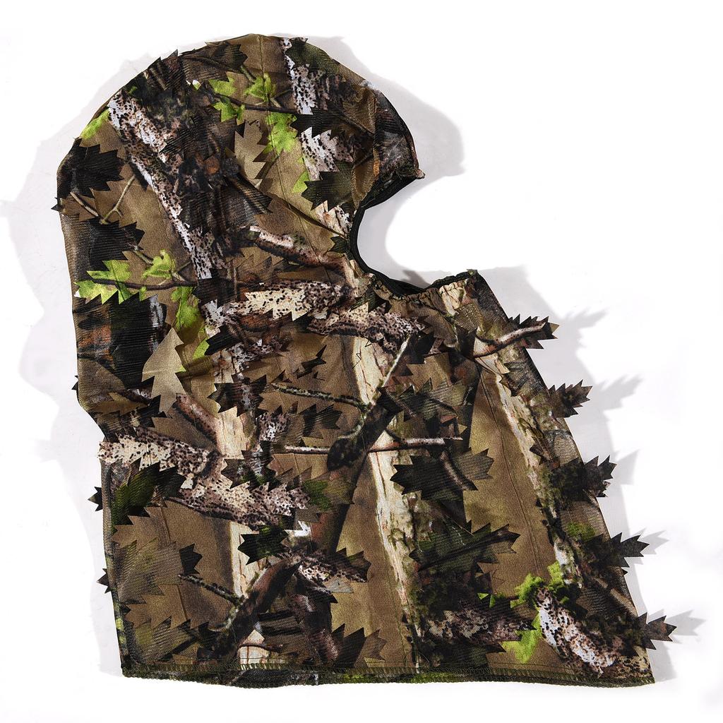 Ghillie Hunting Hat Camouflage Leaf Headgear Mosquito Net Hat Hunting Accessories for Men