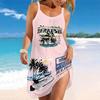 Women's Beach Dress Mini Dress Print Casual Modern Dress Sleeveless Loose Fit Outdoor Daily Summer