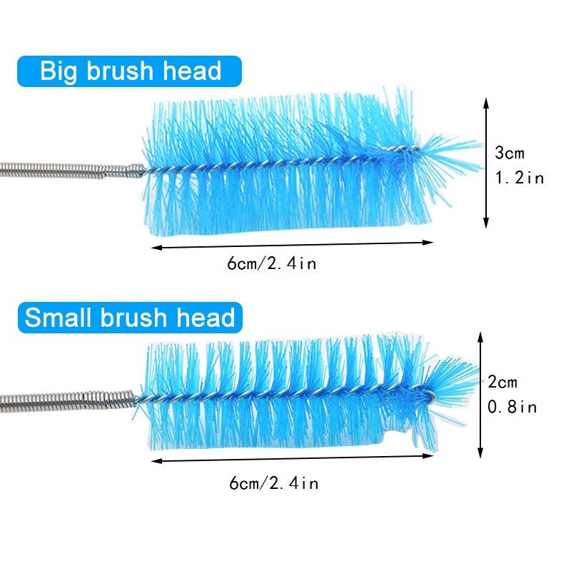 „Întreținere eficientă a acvariului – Perie de curățare din oțel inoxidabil de 35,4” pentru îngrijirea filtrului, a tuburilor și a furtunului”
