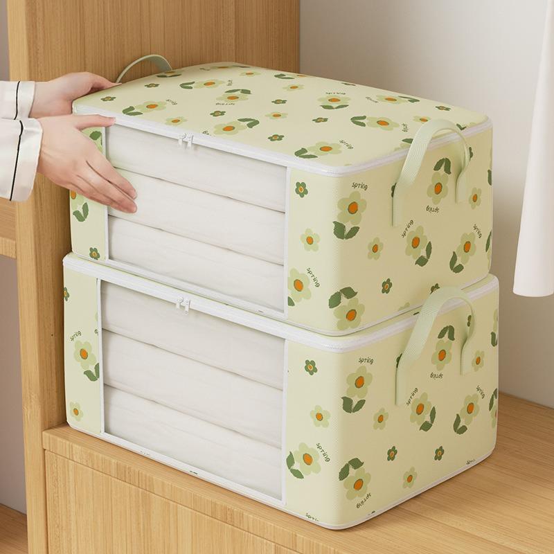 Large Capacity Clothing Organization Storage Bags Non-Woven Fabric Wardrobe Blanket Bedding Moisture-Proof Dustproof Container