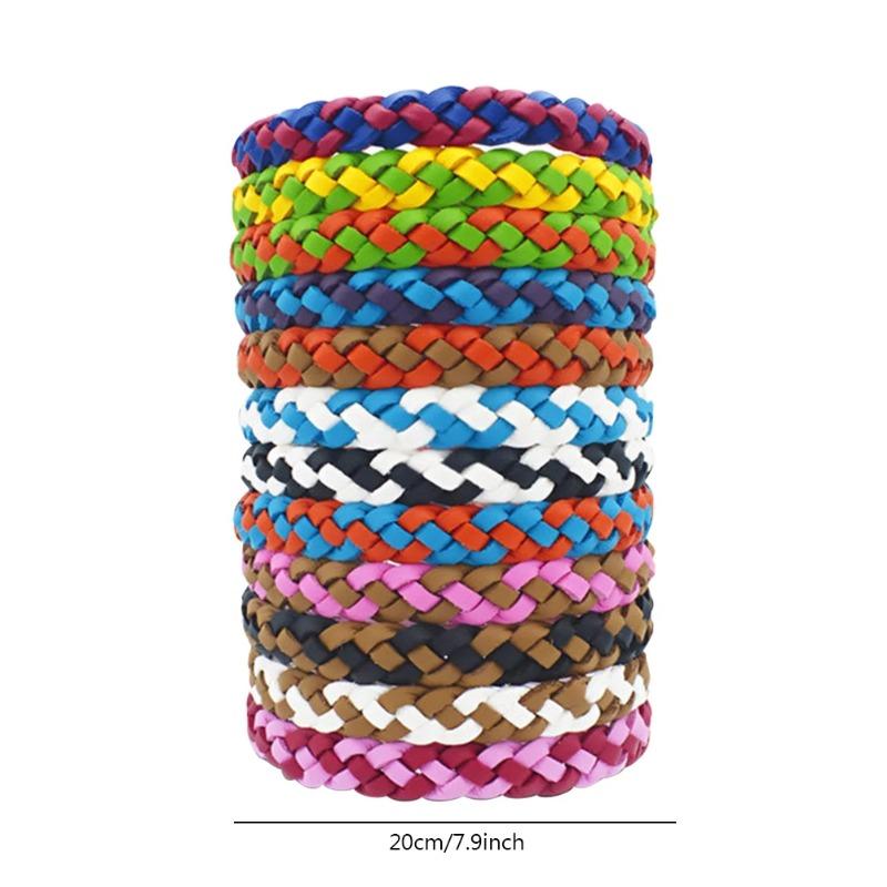 

12-60 шт. антимоскитный браслет на запястье портативный уличный браслет против насекомых многоразовые безопасные браслеты для спорта путешествия кемпинга 12PCS