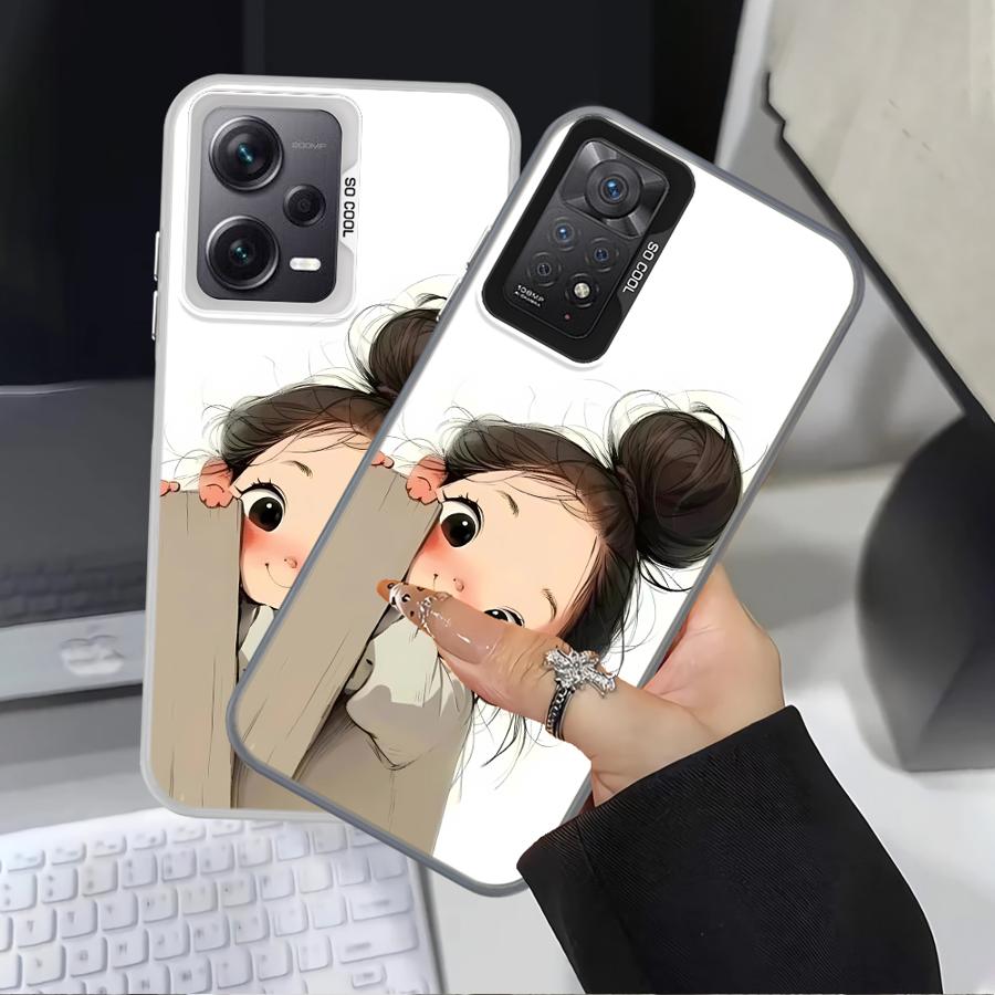 Cute Angry Girl Case for Xiaomi Poco F3 GT C50 F4 X3 NFC X5 C51 X3 Pro Back Phone Cover
