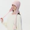 New solid color knitted ear cap twist braids men's and women's autumn and winter windproof warm pullover wool hat