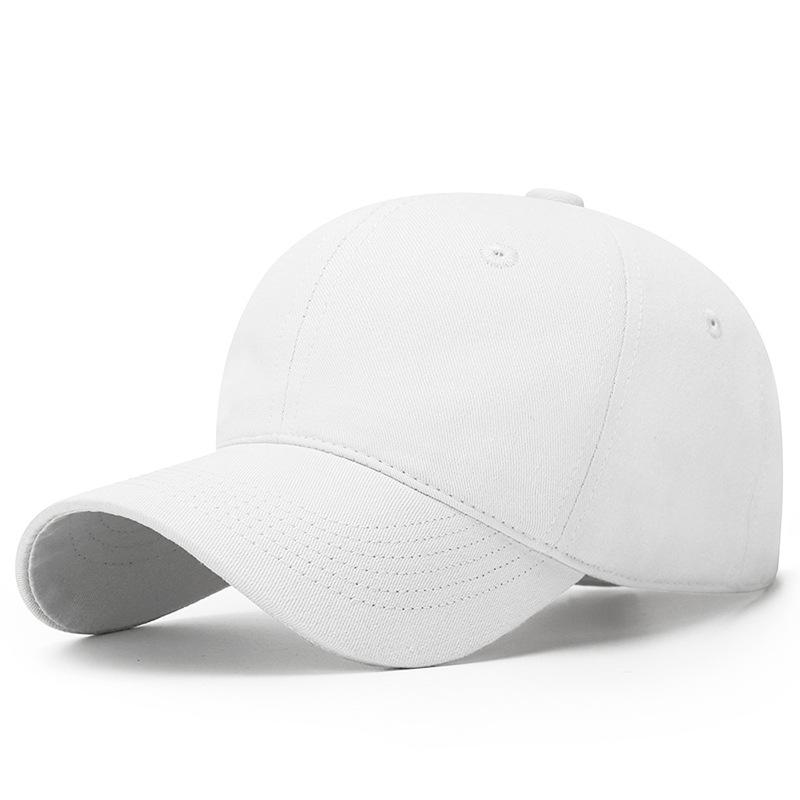 Baseball Cap Women's Solid Color Big Head Cap Men's Wide Brim Sun Hat