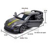 1:43 Valkyrie V12 Sports Car Diecast Alloy Model Toy Doors Opened Rubber Tire Metal Body Vehice Birthday Gift for Car Enthusiast