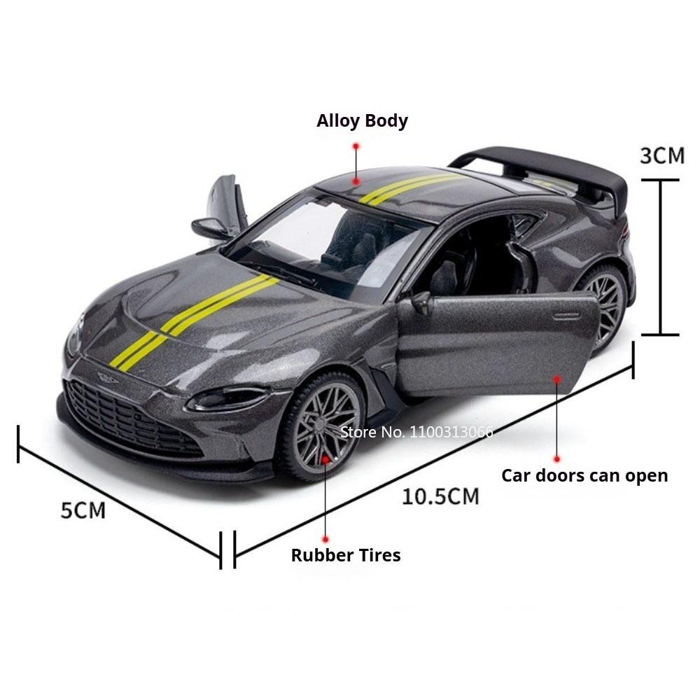 1:43 Valkyrie V12 Sports Car Diecast Alloy Model Toy Doors Opened Rubber Tire Metal Body Vehice Birthday Gift for Car Enthusiast