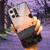 For Oppo Reno7 4G Case Fashion Tempered Glass Moon Star Bumper Cases for Oppo Reno 7 4G Phone Cases CPH2363 Luxury Funda Capa
