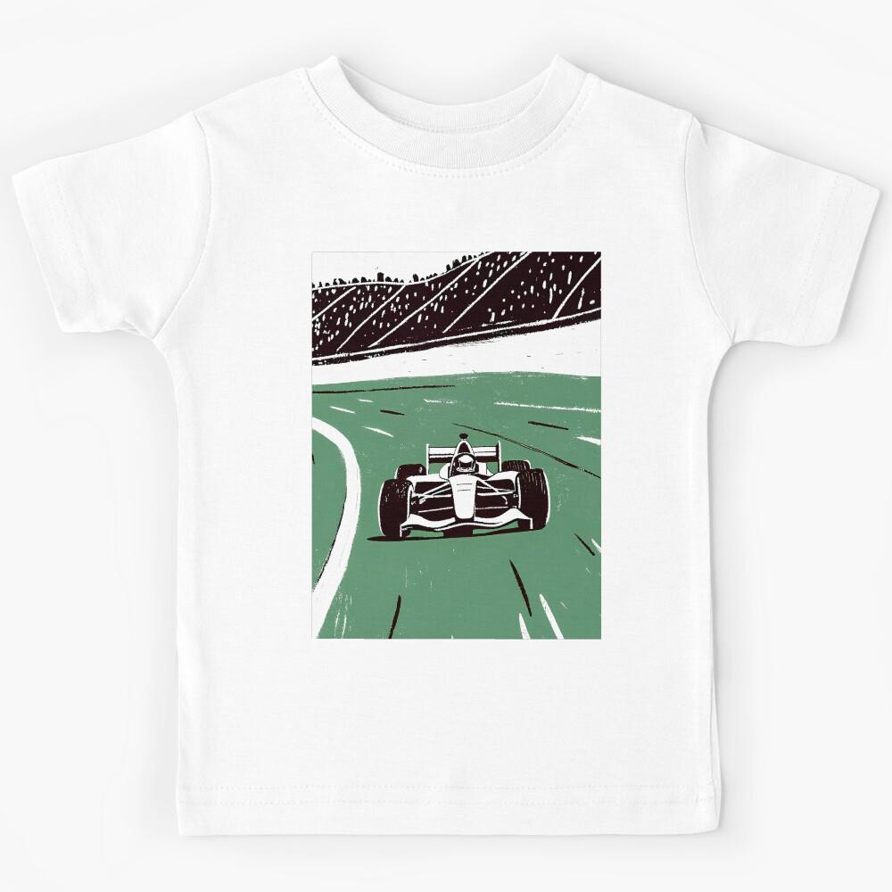 Minimal Racing Car Sci-Fi Colors Speed F1 Kids T-Shirt 140