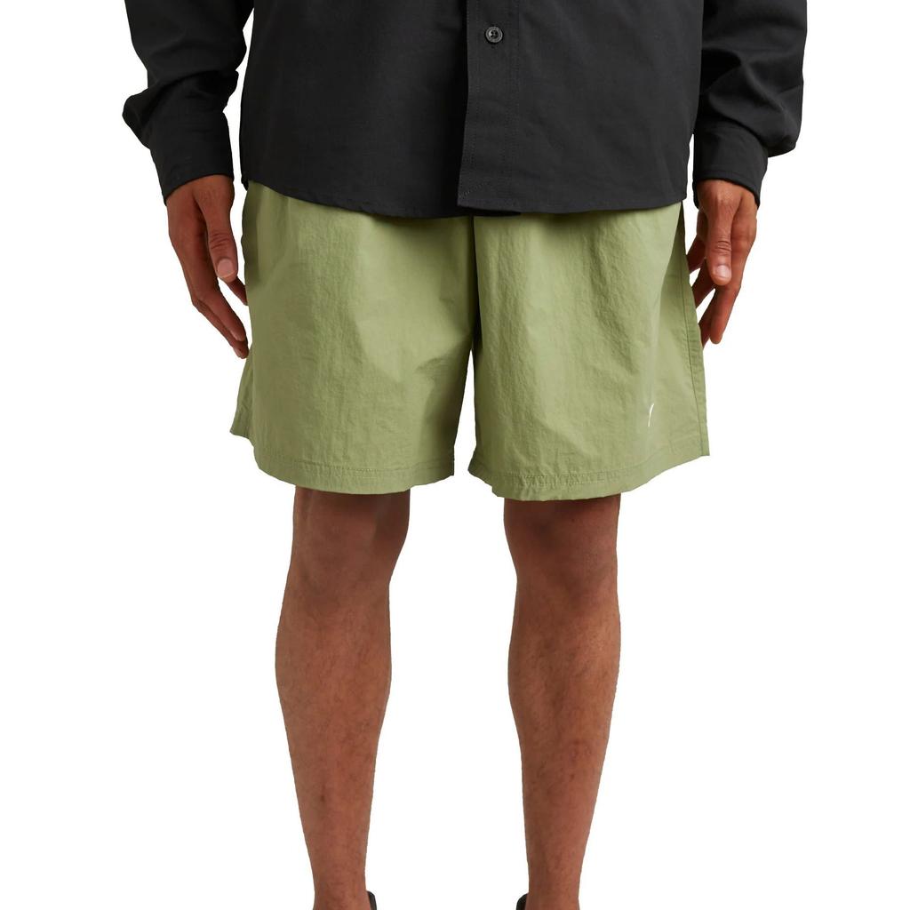 Nike Solo Swoosh Woven Shorts Oil Green/White Men Streetwear DX0749-386