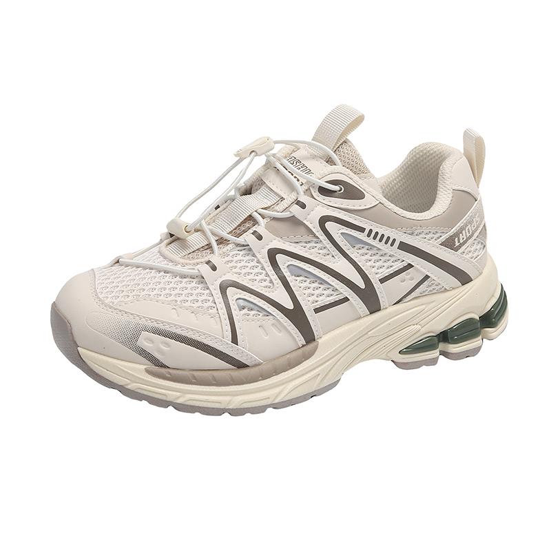 

Модные женские роскошные кроссовки 2024 года, сетчатая дышащая обувь для женщин, спортивная, для бега, повседневная, для фитнеса, модная вулканизированная обувь 40 бежевый
