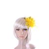 1 buc Pălărie fascinator cu pene pentru copii, pentru domnișoara de onoare, accesorii de păr, podoabă de cap, decor cu mărgele de perle, agrafe de păr