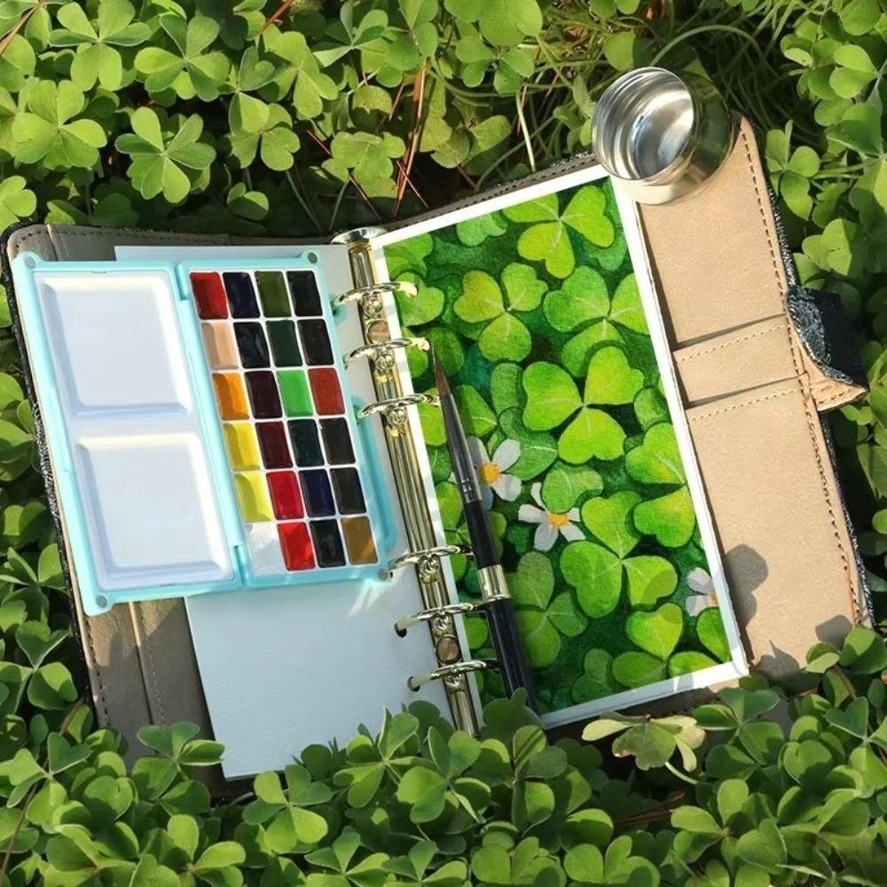 24 Grid Watercolor Paint Box Magnetic Empty Paint Palette Travel Painting Tray  Artist