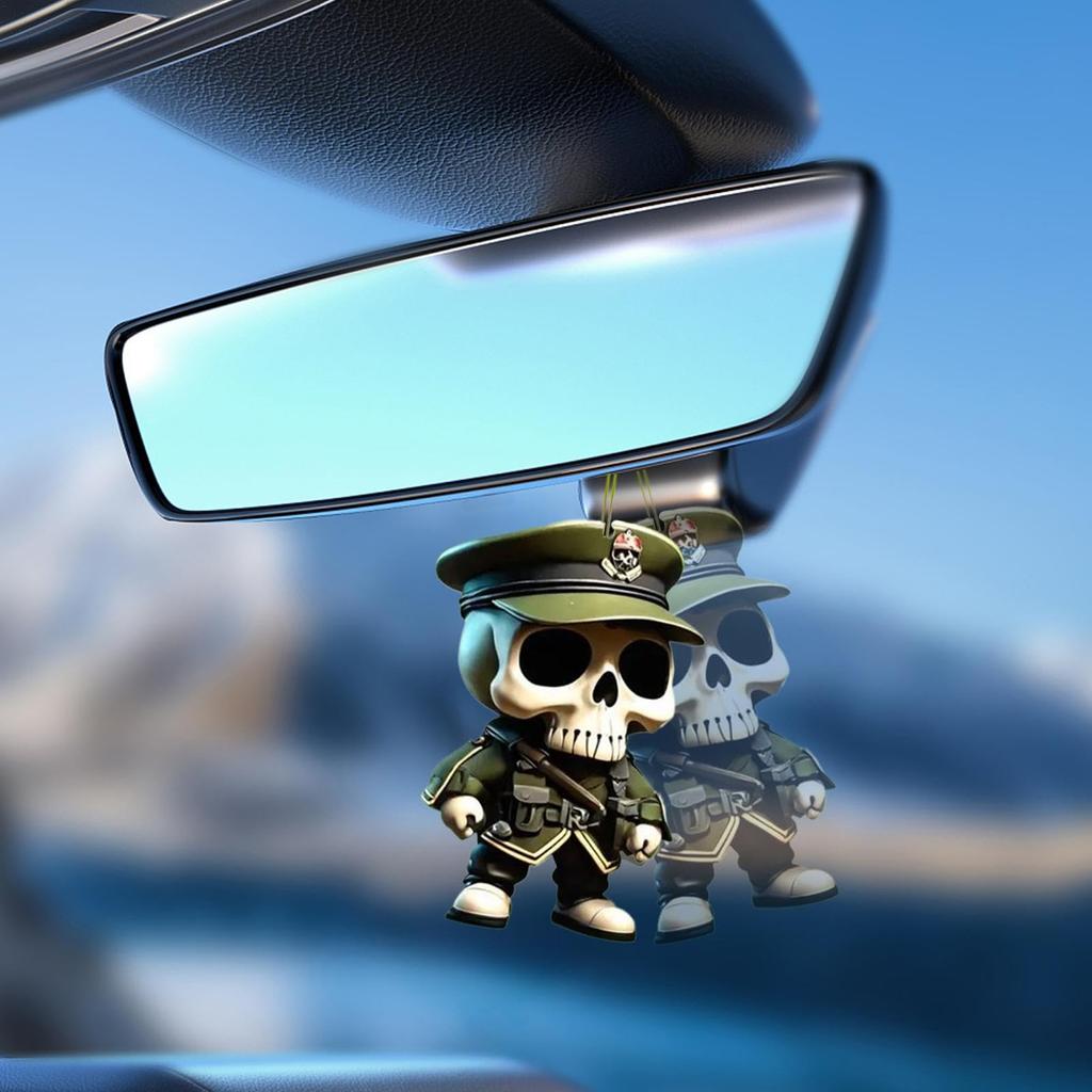Car Rearview Mirror Skull, Skull Car Pendant | Car Rearview Mirror Pendant | Skull