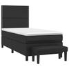 3137587 vidaXL Lit à sommier tapissier avec matelas Noir 100x200 cm Similicuir