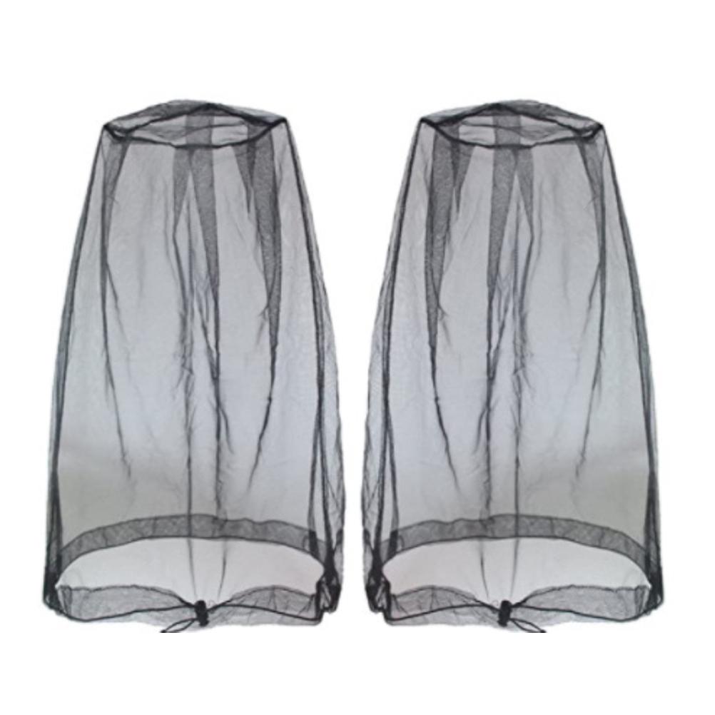 2 Pcs Net Mesh Head Net Mesh Cover Outdoor Mesh Head Cover for Fishing Mountain Climbing Hiking