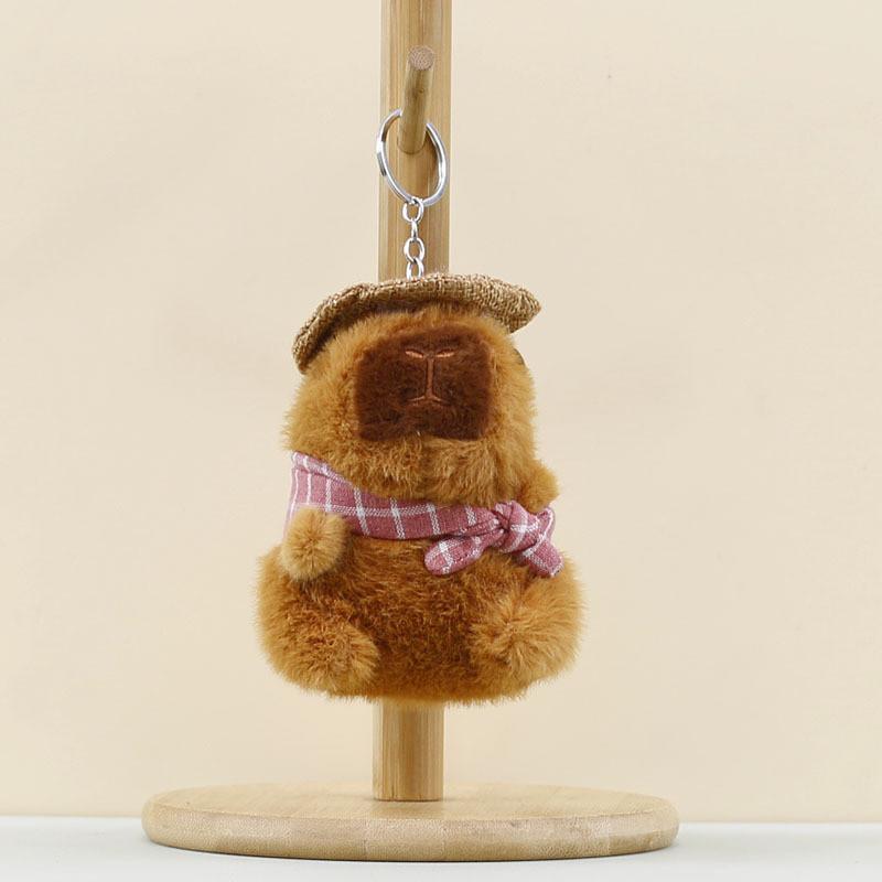Plush Capybara Cute Backpack Clip Stuffed Animal With Durable Material Toy
