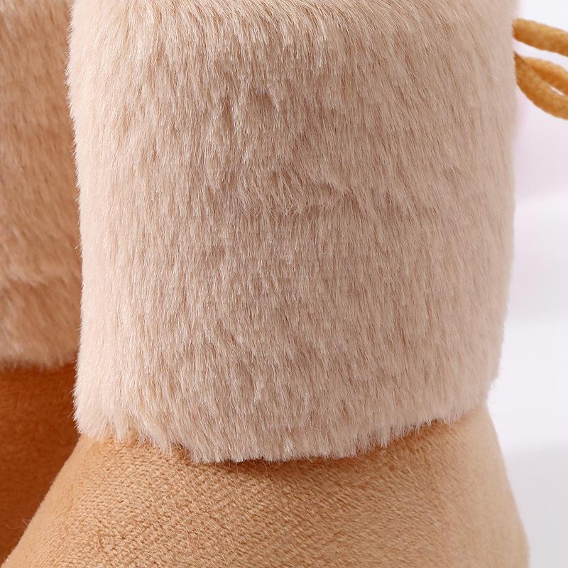 Kleinkind Baby Flache Warme Baumwollstiefel Erste Lauflernschuhe