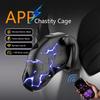 APP Controlled Chastity Cage for Men W/ Electric Shock & Urethral Sound, ABS+Resin Anti-Cheat Device, Lock for Couple Play