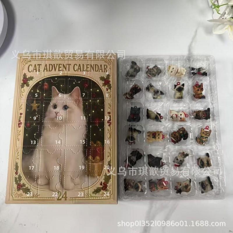 2026 Christmas Countdown Advent Calendar 3D PVC Ornament Decorative Hanging Figurine Home Holiday Display